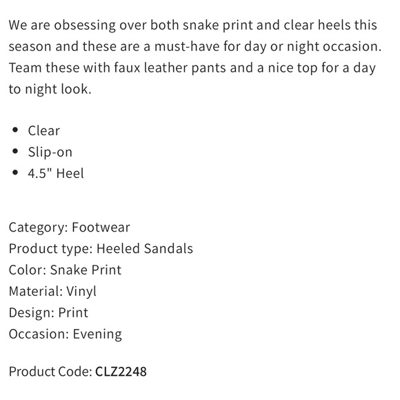 PRETTYLITTLETHING Snake Clear Holographic Block Heel Sandal - Picture 7 of 7